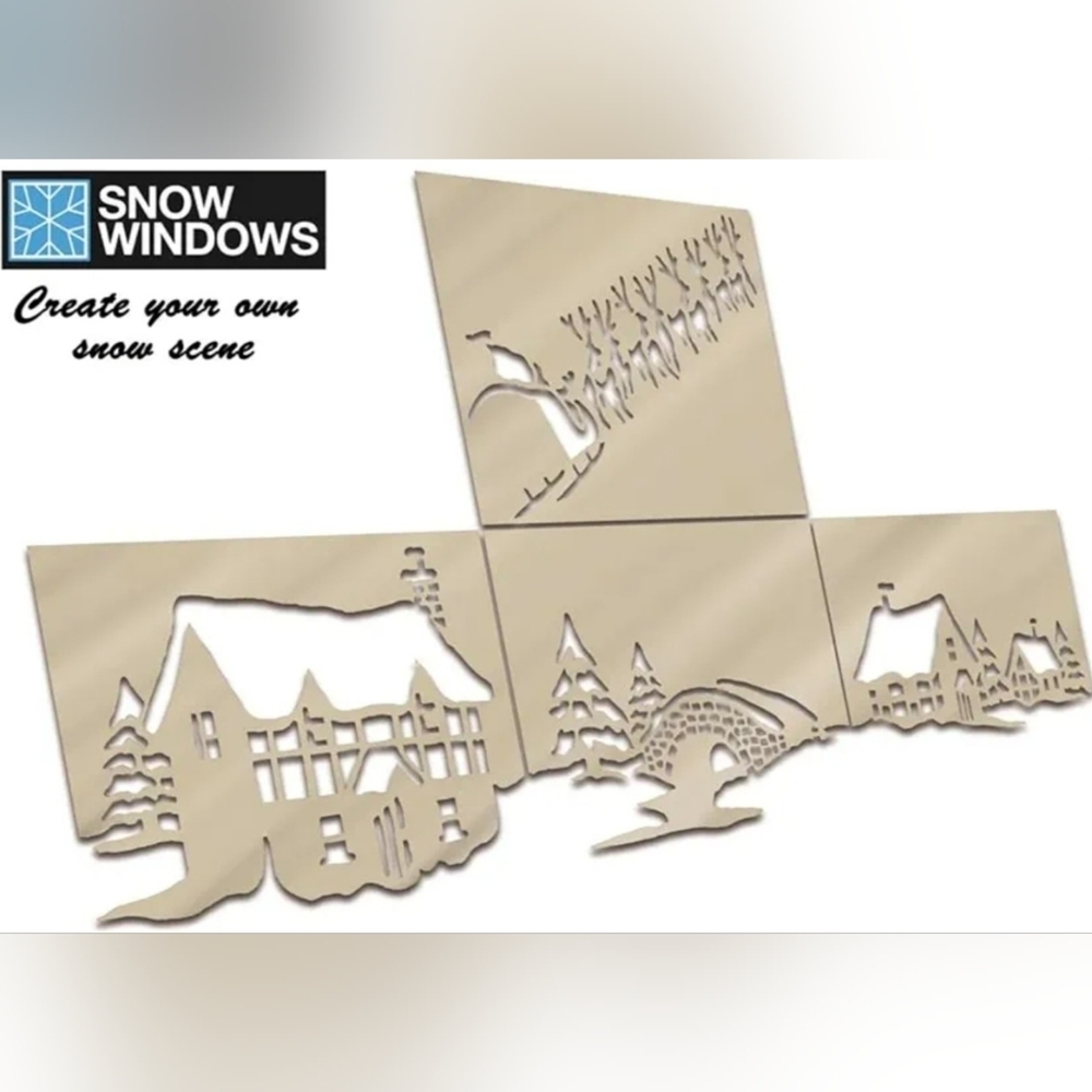 NWT Snow Windows Stencil Kit - Picture 3 of 9